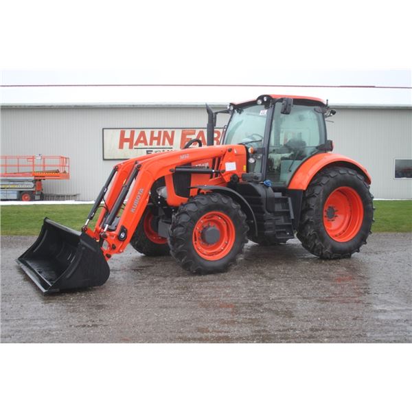 2017 Kubota M7-131 Premium KVT 50K 4wd tractor, cab, air, Kubota M52 loader, 2011 hours