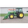 Image 1 : JD 2555 4wd tractor, cab, air, hi-lo, JD 542 loader, 2 remotes, 18.4x34, 3894 hours