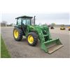 Image 4 : JD 2555 4wd tractor, cab, air, hi-lo, JD 542 loader, 2 remotes, 18.4x34, 3894 hours