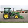 Image 5 : JD 2555 4wd tractor, cab, air, hi-lo, JD 542 loader, 2 remotes, 18.4x34, 3894 hours