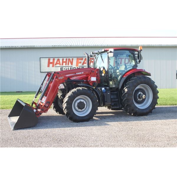 2016 CIH Maxxum 125 4wd tractor, cab, air, 16x16 Autoshift (40k), L104 SL loader, 1445 hours