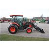 Image 5 : Kubota L6060 4wd tractor, cab, air, hydro,new Alo C18S loader, 2 remotes, 44x18.00-20, 2030 hours