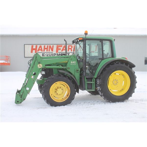 JD 6420 4wd tractor, cab, air, powerquad, JD 640 SL loader