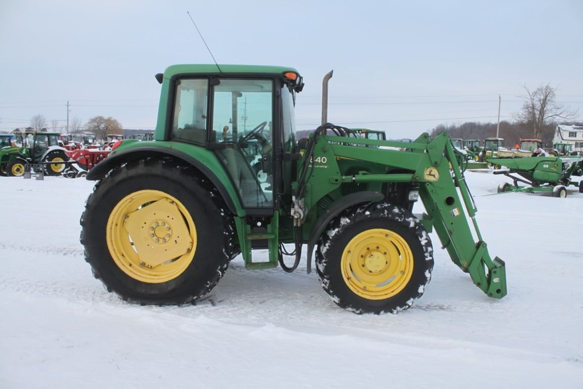 JD 6420 4wd tractor, cab, air, powerquad, JD 640 SL loader