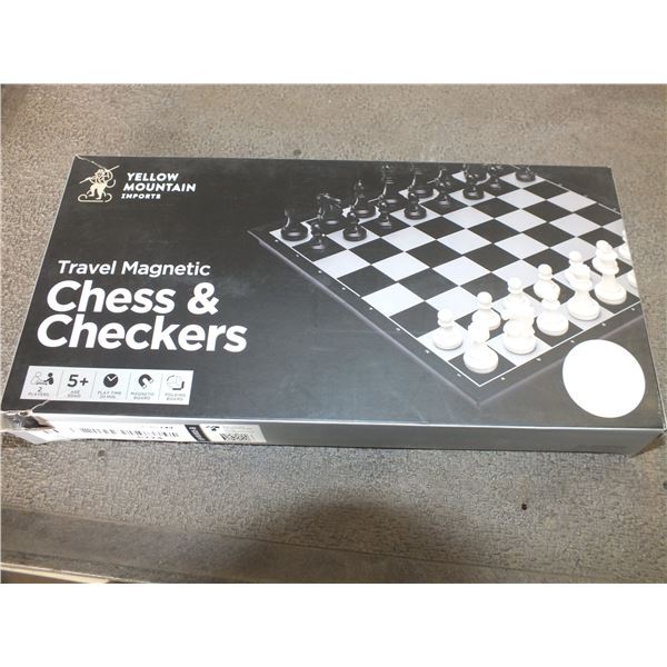12.5" Chess & Checkers Magnetic Travel Game