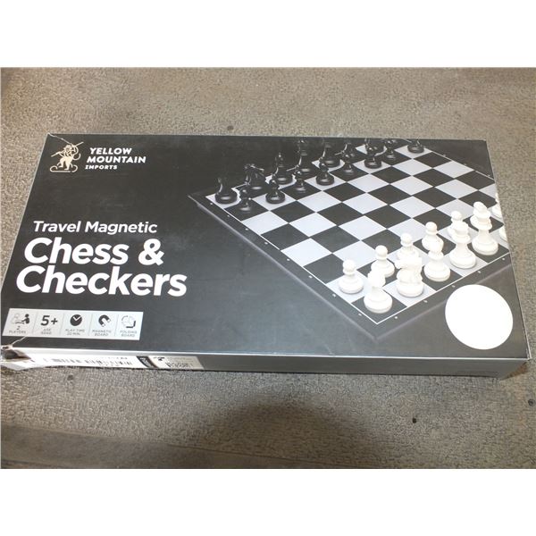 12.5" Chess & Checkers Magnetic Travel Game