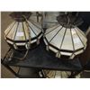 Image 1 : 2 Plastic Tiffany Style Hanging Light Fixtures