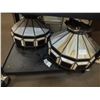 Image 1 : 2 Plastic Tiffany Style Hanging Light Fixtures