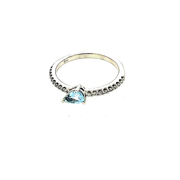 *Michigan - Pear Shaped Aquamarine Gemstone Ring