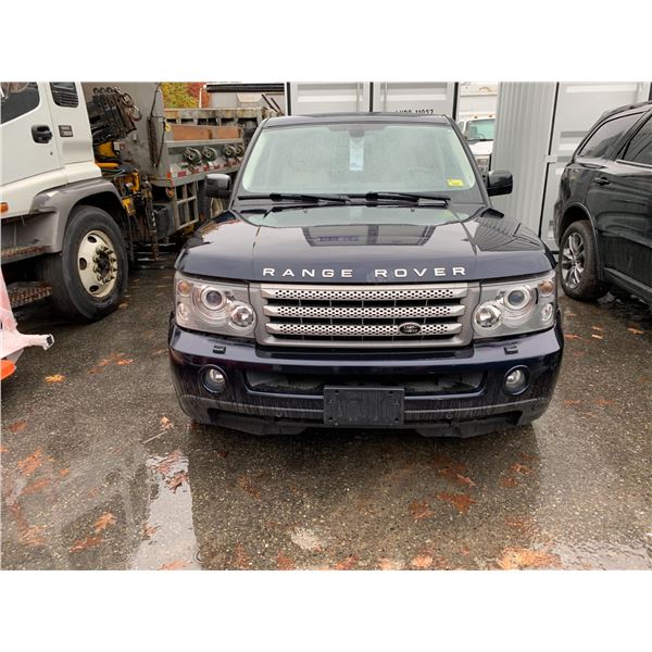 *TOW* 2008 LAND ROVER RANGE ROVER SPORT, 4DR SUV, BLACK, VIN SALSH23468A144792,