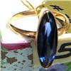 Image 1 : 14k Gold Blue Stone Ring, Elegant (74)