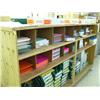 Image 2 : Mobile wood shelf unit w/ large quantity of paper