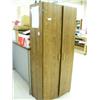 Image 2 : Wooden storage cabinet with assorted office supplies