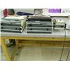 Image 3 : Wooden Roll around work table with Electric IBICO binder machine EPK 21 S/N 1534 & (2) Rhin-o-tuff e