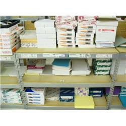 Metal Shelf Unit with colored paper