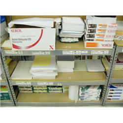 Metal Shelf Unit with colored paper