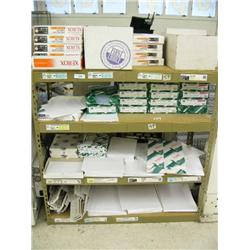 Metal Shelf Unit with colored paper