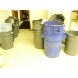 Large lot of Trash cans