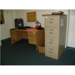 Whole Room: Ricoh Aficio 401 Copy Machine Copy Counter: 1,300,000, (3) Black 4 drawer file  cabinets