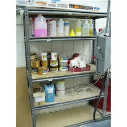 Metal shelf: color & cleaning products