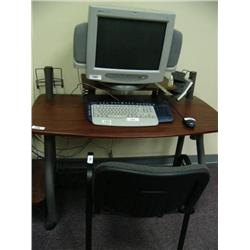 (2) desk & computer, metal shelf, lot of software, chair, Ideal Color Scanner FSC 8010   S/N 586