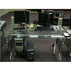 Computer work Station with 2 Monitors, 2 Dell Computers