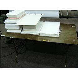 Folding Table w/ paper