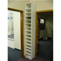 Slender tall paper organizer & 2 metal shelves