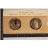 Image 1 : 2-HISTORY OF UNITED STATES 1 1/2'' BRONZE MEDALS