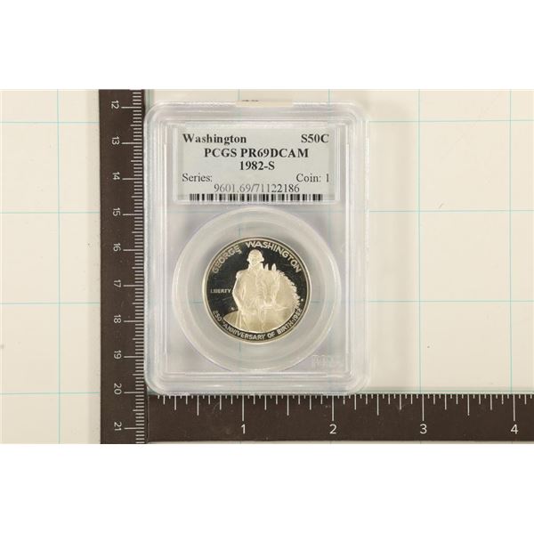 1982-S SILVER WASHINGTON HALF DOLLAR PCGS PR69