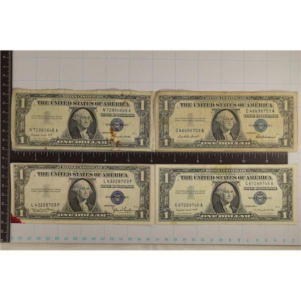 1935-D, 57 & 2-1957-A US $1 SILVER CERTIFICATES