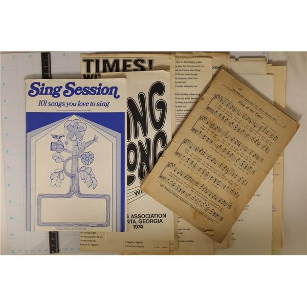 10 PIECES OF VINTAGE SONG LYRICS AND BOOKS: 101