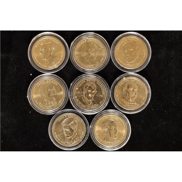 8 PRESIDENTIAL BRILLIANT UNC DOLLARS: