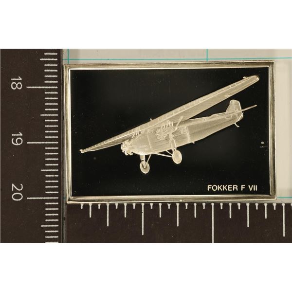 .67 OZ STERLING SILVER PROOF AVIATION INGOT