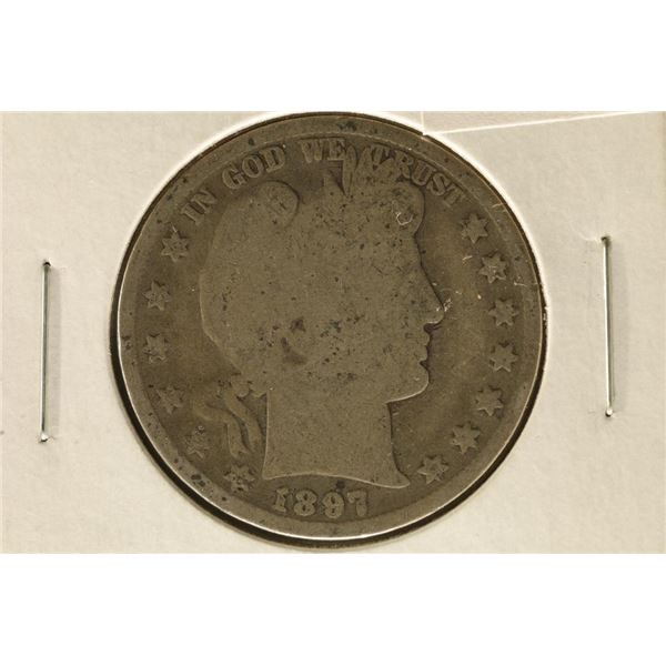 1897 SILVER BARBER HALF DOLLAR