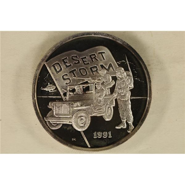 1 TROY OZ .999 FINE SILVER PF 1991 HUTT RIVER