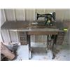 Image 1 : SINGER TREADLE SEWING MACHINE W/ELECTRIC MOTOR