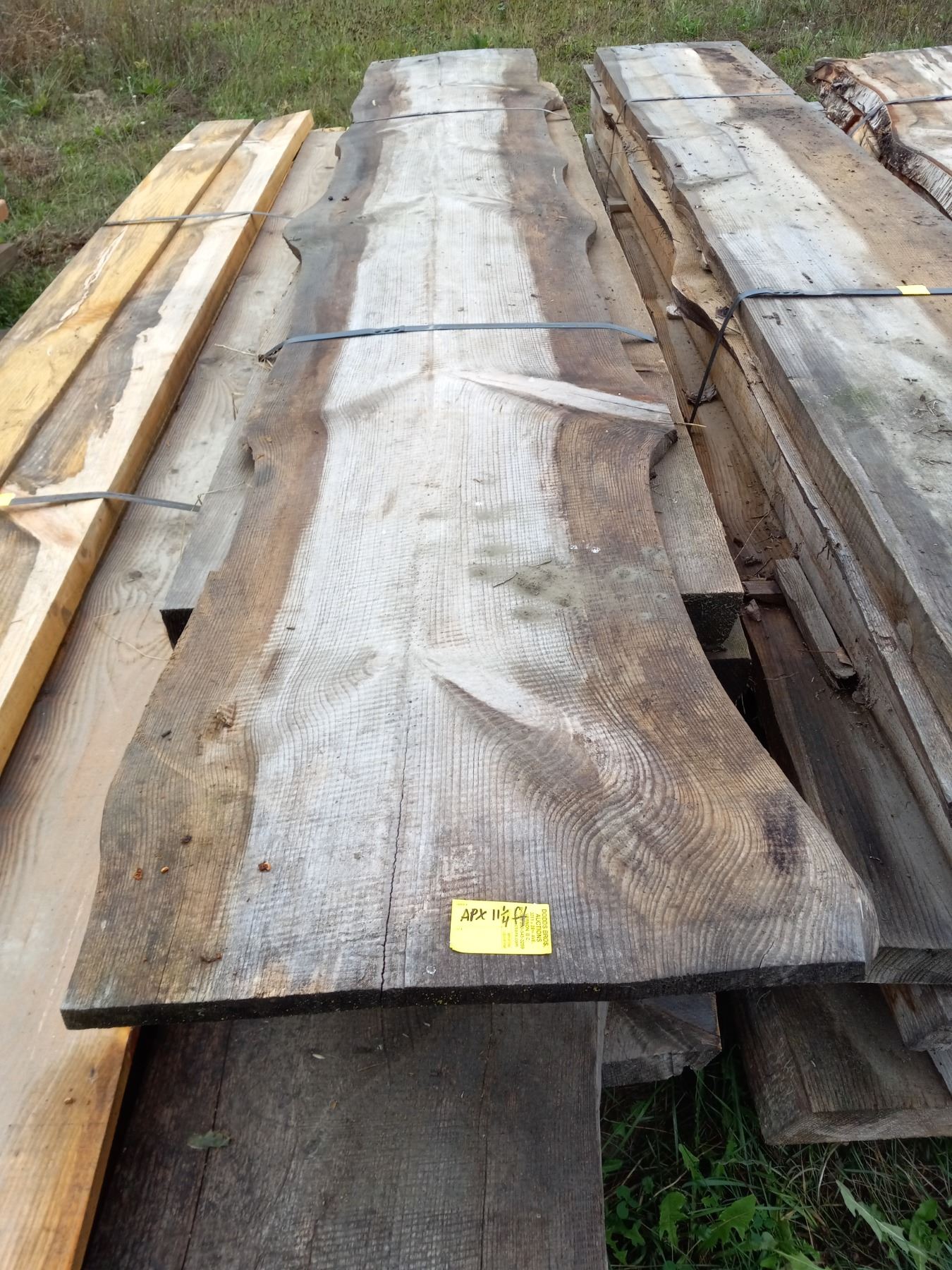 Timber Rough Edge BUNDLE OF ASST. LIVE EDGE LUMBER, ROUGH CUT LUMBER, ETC. - Dodds Auction