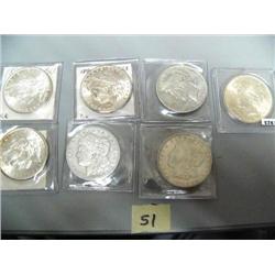 1887 Brilliant Uncirculated Morgan Silver Dollar , 1886 Morgan Silver Dollar  MS63, 2- 1921 Morgan S