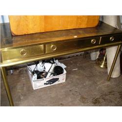 Leather Top Brass Desk (55)