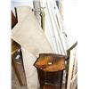 Image 1 : Lot of Wood Cradle, 2 Rugs, 2 Lamps, Ironing Board (55)