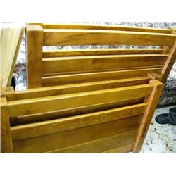 Oak Wood Bunk Bed with Mattresses (55)