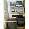 Image 1 : Lot of Electronics, 2 Computers with Monitors, Microwave, Typewriter, 2 large TVs, 3 small TVs, VCR,