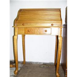 Oak Roll Back Secretary Desk (55)