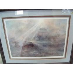 Print 224/300 by Pat North, "Still Searching Edmund Fitzgerald"  (53)