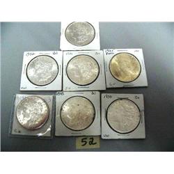 1888 BU Morgan Dollar, 1890 MS63 Morgan Dollar, 1898 BU Morgan Dollar, 1890 BU Morgan Dollar, 1902 B