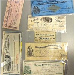 Lot of 9 Old Checks  (71)