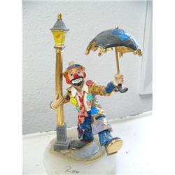 Signed & numbered sculpture of clown (49)