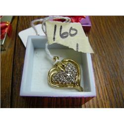 Heart Shaped Gold and Diamond Ring with many Diamonds (71)