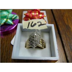 14K Gold and Diamond Ring with over 50 Diamonds (71)